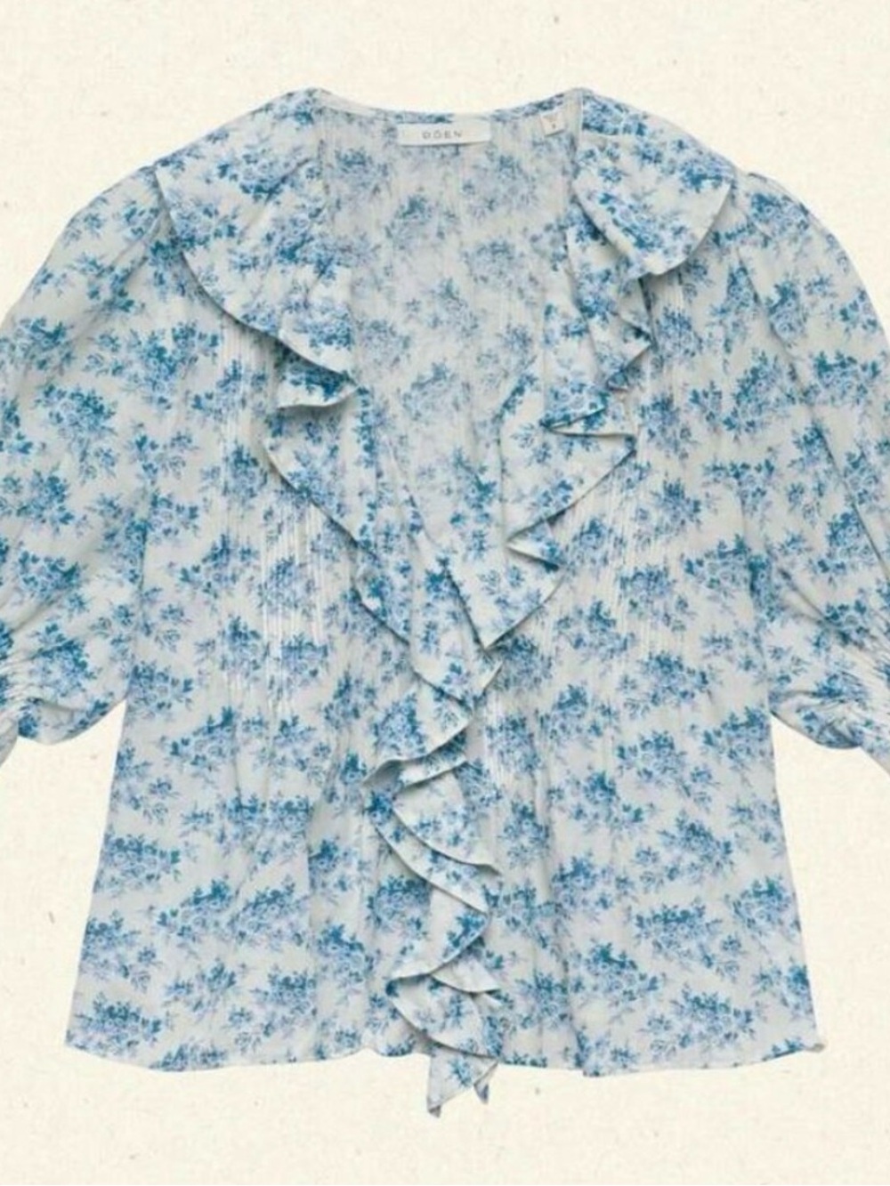 DÔEN HENRI TOP -- BLEU ROSIER FLORAL Size XL